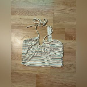 striped halter top